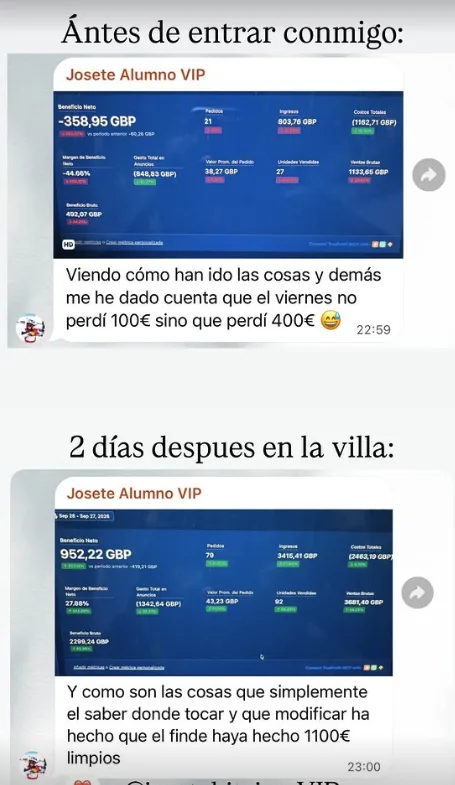 Resultado de Josete: De perder dinero a 1.100€ netos en un finde